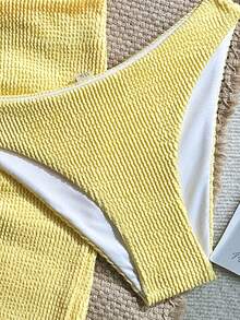 Bộ bikini 3 mảnh mới năm 2026 dành cho nữ | Thời trang, gợi cảm - Cần thiết cho kỳ nghỉ hè ở bãi biển. - Màu vàng - Xem 9