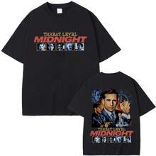 Camiseta de homenaje a Michael Scott de Threat Level Midnight, serie de televisión The Office, Dwight Schrute, Jim Halpert, camiseta vintage para hombres - Negro - Ver 9