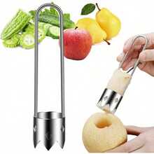 1pc/2pcs/3pcs Red Bell Pepper Seed Corer, Stainless Steel Fruit Core Remover Apple Core Seed Remover Vegetable Corer Tool For Vegetables Fruit Kitchen Utensils (Sliver), Pepper Seed Removal, Fruit Core Taking Out, Produce De-Seeder, Stainless Steel - 1 cái - Xem 5