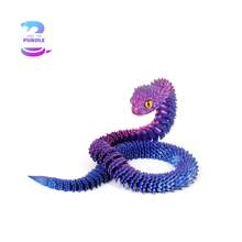 45cm/17.72in 3D Printed Toy Viper Snake Glow-In-The-Dark Articulated Model, Movable Joints, Small Gift, Craft, 3D Printed Model, Holiday Gift, Party Favor - Multicolor - View 8