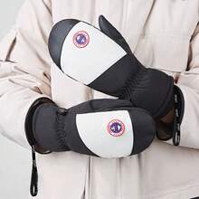 A Pair Of Winter New Ski Gloves For Men And Women, Snowboarding, Outdoor Cycling, Windproof, Waterproof, Thickened, Warm, And Internally Divided Five Finger Gloves - màu đen - Xem 11