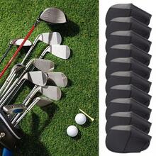 10pcs Golf Club Head Covers, Multi-Style Iron Club Leather Headcovers, High Quality Golf Club Head Protector Caps - Multicolor - View 11