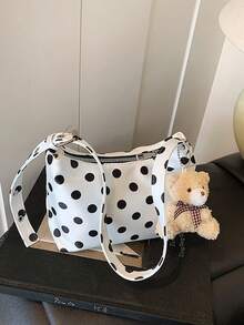 1个迷你波点单肩包，小巧手提包，休闲托特包，新款女士钱包，波点手提包（不含吊坠配件） - 彩色 - 查看 11