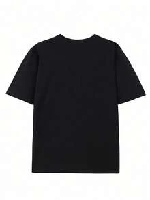 Men Women Retro Valentine'S Day XOXO Hearts Coquette Bow Graphic T-Shirt Black With Pink Red Dign Casual Round Neck Regular Fit Summer Tee - 黑色 - 查看 3
