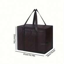 1pc Oversized Portable Insulated Bag, Reusable Kitchen Lunch Box, Suitable For Picnic, Commuting, Lunch, Carrying Foldable Car Storage Box, Heat & Cold Retention, Yard Picnic Supplies, Easy To Clean - Multicolor - View 5