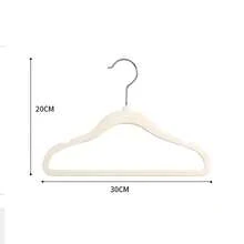 20pcs/10pcs Set 11.81 Inch Children's Hangers, Non-Slip Multi-Functional Baby Flocked Plastic Seamless Hangers, Suitable For Valentine's Day - Flocking Children's Hanger - View 2