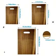 Tabla de cortar de madera, tabla de cortar rectangular de madera sólida, adecuada para carne, queso, pan, verduras y hierbas, tabla de cortar de madera dura gruesa para bistec, tabla de cortar de frutas, tabla de cortar de madera portátil, tabla de cortar de madera sólida simple, utensilio de cocina - Café integral - Ver 7