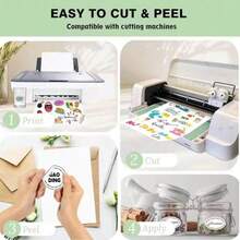 10/20/50/100 Sheets A4 Size Glossy Inkjet Printable Labels, Vinyl Sticker Paper For Inkjet Printer, Gift Stickers - White - View 6