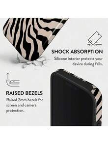 Zebra Striped Phone Case - Striking Black And White Stripes - Multicolor - View 5