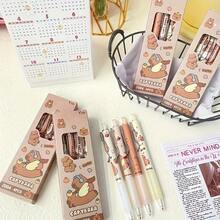 4 Pack Capybara-Themed Ballpoint Pens Set With Capybara-Shaped Clip & Capybara Ink - Cute Capybara Characters (Pink, Beige, Brown) - School Supplies, Office Stationery, Gift Plastic Pens,Back To School Supplie Essentials Office Supplies Valentine's Day Gifts