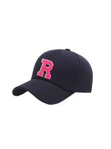 1顶儿童26字母棒球帽 时尚男女童遮阳帽 防紫外线 可调节 儿童遮阳帽 休闲帽 适合女孩返校日常佩戴 - 藏蓝色 - 查看 6