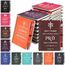 30 Sets Christian Gift Bulk Spiral Bible Notebooks For Note Taking Verse Bible Pens Inspirational Scripture Prayer Christian Study Journals Women Men Religious Gifts For Church - Varies Refer to Product Images - View 7