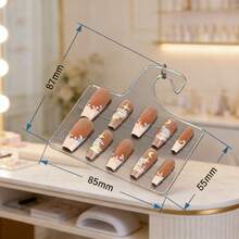 时尚亚克力指甲油展示架，带挂钩，透明指甲油样品展示板 - 彩色 - 查看 6