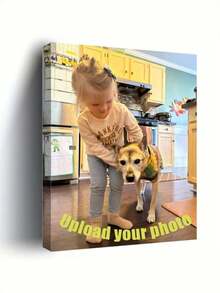 1pc Customized Children's Printed Canvas Poster, Upload Your Own Photo For Family, Pets, Wedding, Anniversary - Perfect For Home & Room Decor, Unique Gift For Easter, Graduation, Birthday Or Anniversary, Fast Delivery - Precious Keepsake For Family And Friends - Multicolor - View 11