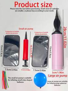 1pc Portable Hand-Held Balloon Inflator Pump, Made Of ABS Plastic, Suitable For Restaurants, Festivals, Home Decor, Birthday Parties, Celebrations, Weddings, Balloon Inflation, Balloon Accessories, Inflation Tool (Random Color) - White - View 3