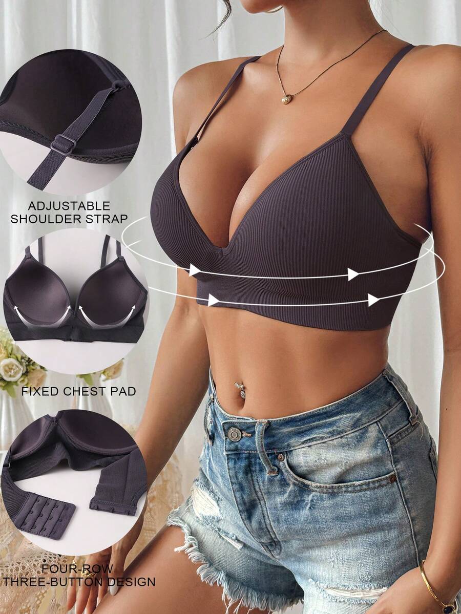 Women's Supportive Seamless Wireless Bra, Comfortable Breathable Skin-Friendly, Prevents Sagging