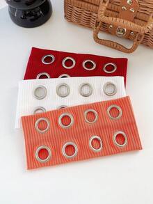 3pcs Punk Style Metal Hoop Headbands, Elastic Wide Retro Fashion Hair Accessories, Rock Style Headwraps - Multicolor - View 8