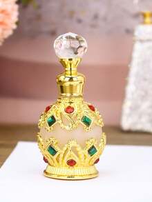 1pc New Dubai Arabian Egyptian Style 15ml Perfume Essential Oil Glass Refillable Bottle - Multicolor - View 5