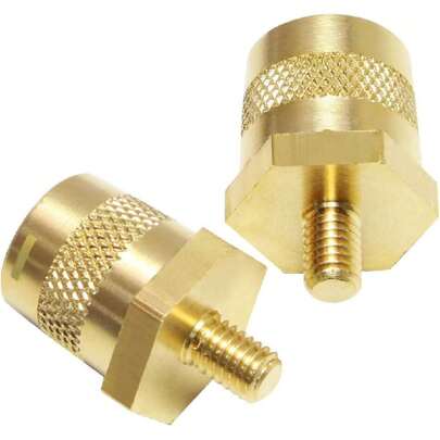 1 par de conectores de terminal de batería con rosca M6, pinzas de poste de batería de latón (+/-) para extensión de postes de batería M6, 38299566