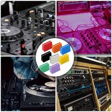 9 件套 ESOLOSK DJ 混音器推杆 - 彩色编码推子和旋钮（红、橙、黄、绿、蓝、紫、黑、白、灰）- 防滑握柄，免工具安装，兼容 DJ 控制器、音频混音器、DAW 软件 - Ableton、FL Studio、Logic Pro X - 专业及家庭录音室配件，音乐制作人 - 彩色 - 查看 8