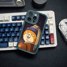Funda para iPhone perro divertido estilo arte clásico reinterpretado, diseño gracioso y expresivo, carcasa original y llamativa, regalo creativo para amantes de los perros y el humor, ideal para sorprender con algo diferente | iPhone11/12/13/14/15/16/17 Plus/Pro/Pro Max - Beis - Ver 5