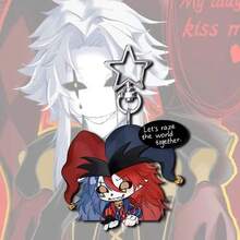 6cm 1pc Acrylic Keychain Bizarre Circus Clown, Cute Character Anime Clown Pendant, Bag Accessory, Creative Gift, Protective Film On Both Sides - Multicolor - View 15