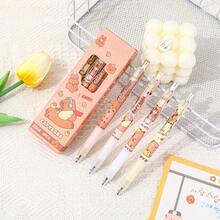 4 Pack Capybara-Themed Ballpoint Pens Set With Capybara-Shaped Clip & Capybara Ink - Cute Capybara Characters (Pink, Beige, Brown) - School Supplies, Office Stationery, Gift Plastic Pens,Back To School Supplie Essentials Office Supplies Valentine's Day Gifts