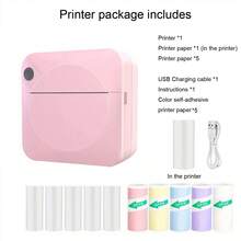 GOTOOGO Mini Thermal Printer, Portable Inkless Printer, Compact Pocket Printer, Compatible With IOS And Android, For Printing Photos, Diaries, DIY Works, Children's Electronics, Fujifilm Cameras, Children's Cameras, Film Cameras - Multicolor - View 18