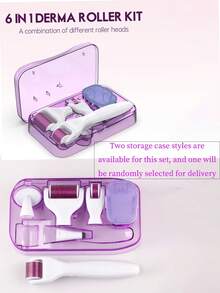 6-In-1 Titanium Microneedle Roller Set - Includes 300 & 720 Pcs 0.25mm Microneedle Rollers, 1200 Pcs 0.3mm Microneedle Rollers, And 5 Replaceable Roller Heads For Face And Body