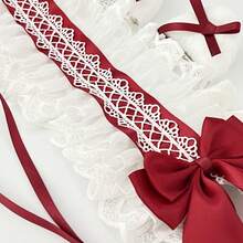 1pc Multi-Color Cat Ear Headband, Cute Japanese Style KC Lace Headdress, Detachable Ear Decor For Women