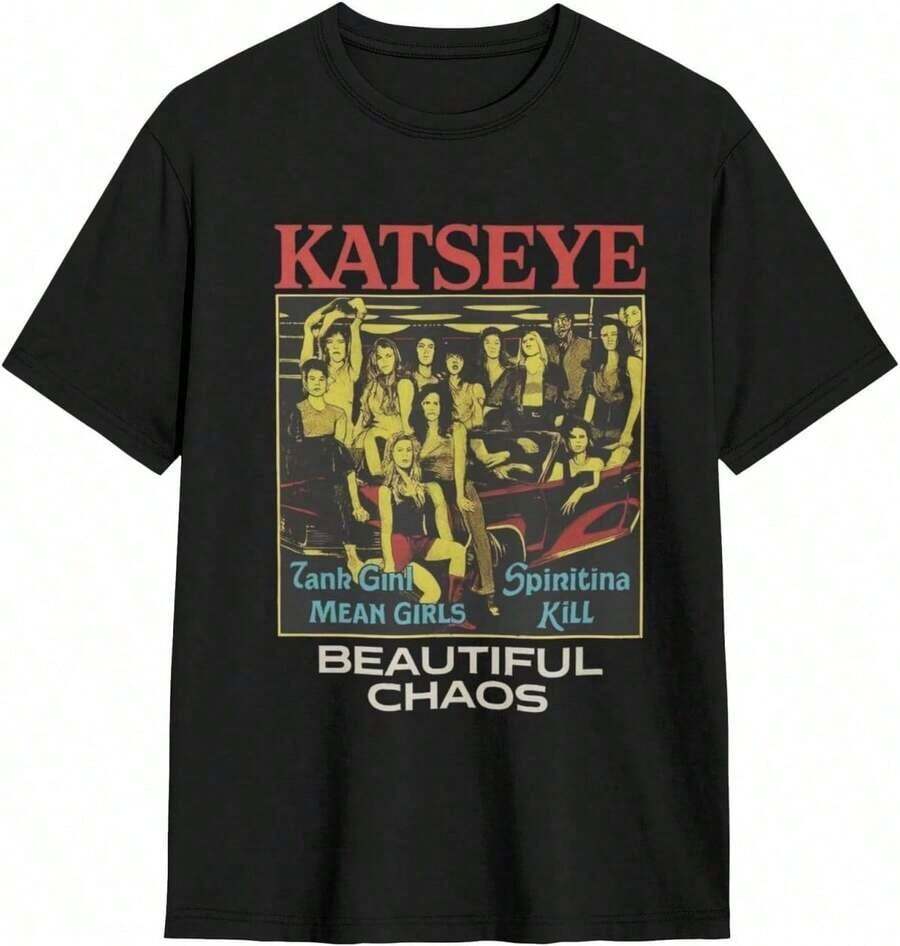 Katseye Beautiful Chaos Tracklist Shirt, Katseye Kpop Shirt, Katseye Gnarly Shirt, Gabriela Shirt, K - 黑色 7 - 查看 1