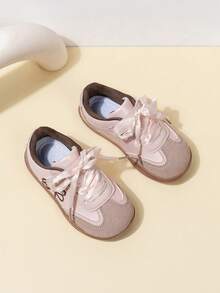 1 Pair Unisex Casual Hook And Loop Sneakers, Comfortable Non-Slip Flat Versatile Sports Shoes For Kids, Students, Suitable For All Seasons (Size Runs Small, Please Order One Size Up) - Pink - View 3