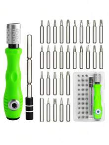 32-In-1 High-Quality Carbon Steel Screwdriver Set - Magnetic Interchangeable Bits, Durable Anti-Rust Ergonomic Non-Slip Handle, Compact Storage Box, Essential Handy Tool For Men For Home/Workshop, Suitable For Electronics Repair/Appliance Maintenance/DIY Projects/Auto Repair/Office Repair, Multifunctional Men's DIY Repair Tools And Precision Manual Tools - Multicolor - View 16