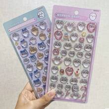 1pc Anime Cartoon Sticker, Cute Animal Kitten Sticker, Reusable Waterproof Sticker, DIY Craft Sticker, Suitable For DIY Phone Cases, DIY Sticker Notebooks, DIY Crafts, Laptops, Gift Packaging, Party Decoration, Perfect Holiday Gift, Gifts For Fans And Friends(Random Style) - Multicolor - View 2