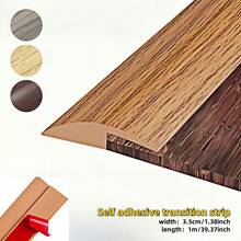 1 pezzo Listello di transizione autoadesivo in PVC durevole, design effetto legno, adatto per bordi di tappeti e pavimenti duri, bordatura decorativa, bordi flessibili, si adatta a tappeti, laminati e battiscopa in vinile, 100 cm