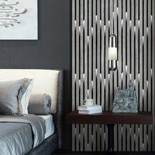 1 Roll 3D Vintage Brick Textured Decorative Wall Sticker, Asymmetric Geometric Black & Gold Pattern, DIY Decor For TV Backdrop, Easy To Clean, Applicable For Cabinets, Tables, Room Walls, Self-Adhesive Wallpaper, Home Decor, Living Room, Kitchen, Wall Art - Grey - View 9