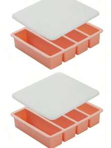 1/2pcs Silicone Food Storage Containers - Durable Kitchen Storage Boxes For Soups, Broths And Sauces - Stackable Green Food Prep Containers - Essential Kitchen Accessories - 彩色 - 查看 15