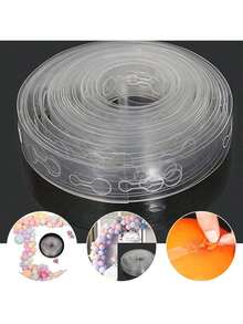 1/3/5卷气球拱门胶带，5米/196.85英寸，更牢固的气球拱门胶带，气球拱门连接器，用于气球捆绑、气球拱门、气球花环装饰，适用于婚礼、节日、派对等各种场合，可用于装饰气球花环、派对、婚礼、生日、婴儿派对、圣诞节等。