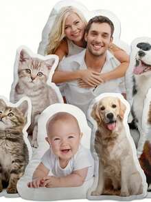 Customized 3D Photo Throw Pillow - Personalized Cute Cartoon Design Cushion - Perfect Gift For Friends, Girlfriends And Couples, Ideal For Sofa Or Bed Decor, Decorative Pillow, Personalized Animal Shaped Pillow, Birthday Gift, Multi-Color Mix - Strawberry Cake - View 6