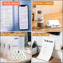 热敏自粘卷纸迷你打印机贴纸，57 x 25毫米，热敏打印纸，热敏照片打印纸，适用于待办事项清单、计划日记、备忘录、学习笔记 - 彩色 - 查看 7