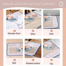 1pc Portable Thick Heat-Resistant Ironing Mat - Large Size Table Top/Countertop Ironing Blanket, Over-The-Door Steamer Pad, Washer Dryer Mat, Foldable Travel Ironing Pad For Handheld Steam Irons