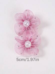 10 Stücke/Set Mädchen Mehrfarbige Perlen Mesh Blumen Haarspangen, Kleinkind Seitenpony Clips, einfache Pony Clips, süß & vielseitig, schonende Haarzubehör, geeignet für den täglichen Gebrauch und Schulanfang