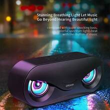 The 2026 New Bluetooth Speaker Features A Bionic Eye Design. It Supports USB/TF Card/AUX Interfaces, Has Bluetooth 5.0 Playback Function, Upgraded Color Rhythm Atmosphere, And Improved Sound Quality With Dual Speakers And Heavy Bass Diaphragm. - màu đen - Xem 4