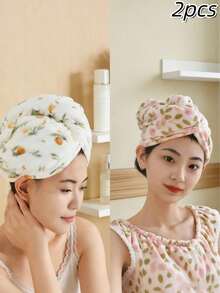 1/2/3Pcs Printed Hair Drying Caps, Thickened Super Water Absorbent, Quick Dry, Soft & Skin-Friendly, Lint & Pilling Resistant, Unisex, Gift For Valentine's Day, Thanksgiving & Christmas - Multicolor - View 13