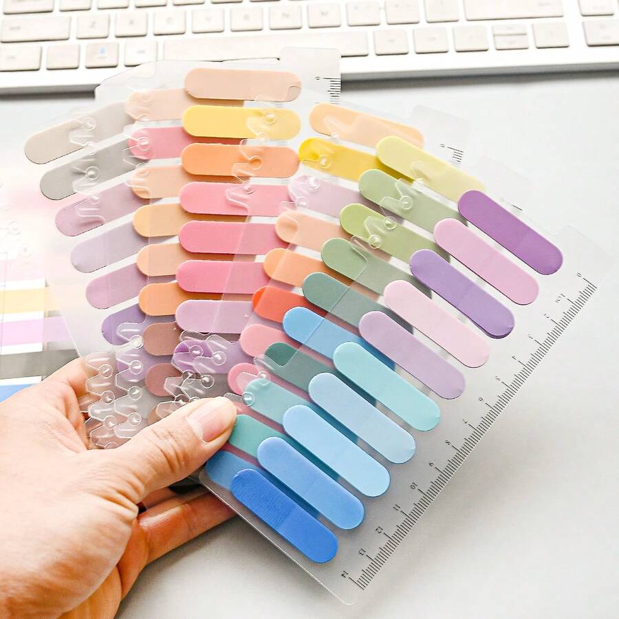 A Type Of 200 Semi-Circular Gradient Color Pet Sticky Notes Transparent Index Stickers For Notes With Sticky Notes - Multicolor - View 1