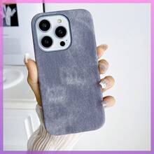Compatible con funda de teléfono Apple 15, 14 Pro Max, lona de mezclilla,  13, celebridad de internet, 12 a prueba de golpes, 11 premium mini - Gris - Ver 13