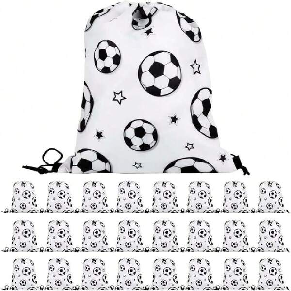 24 Bolsas de Fútbol Pequeñas con Cordón, 13 Pulgadas Mochila Deportiva Portátil para Fútbol, Bolsas de Bola con Cordón para Deportes, Bolsas con Cincha Impermeables, Regalos de Fiesta,38209568