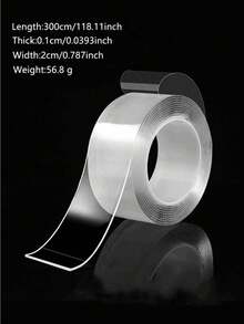 5m Super Sticky Double-Sided Tape, Nano Adhesive, Multi-Scene Applicable, Trimmable