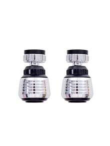 2pcs Extra Long Faucet Spout Splash Proof Aerator Water Saving Device, Kitchen Household Shower Head Extension Filter