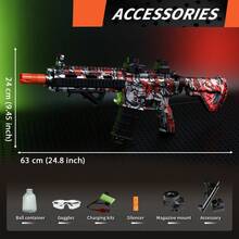 M416/M4A1 电动水弹枪 - 自动户外玩具，适合团队活动 - 生日、复活节、万圣节和感恩节的完美礼物（不含子弹） - 彩色 - 查看 4
